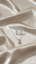 D’ORO-The Promise Set | Crossover Crystal Necklace & Earring Duo