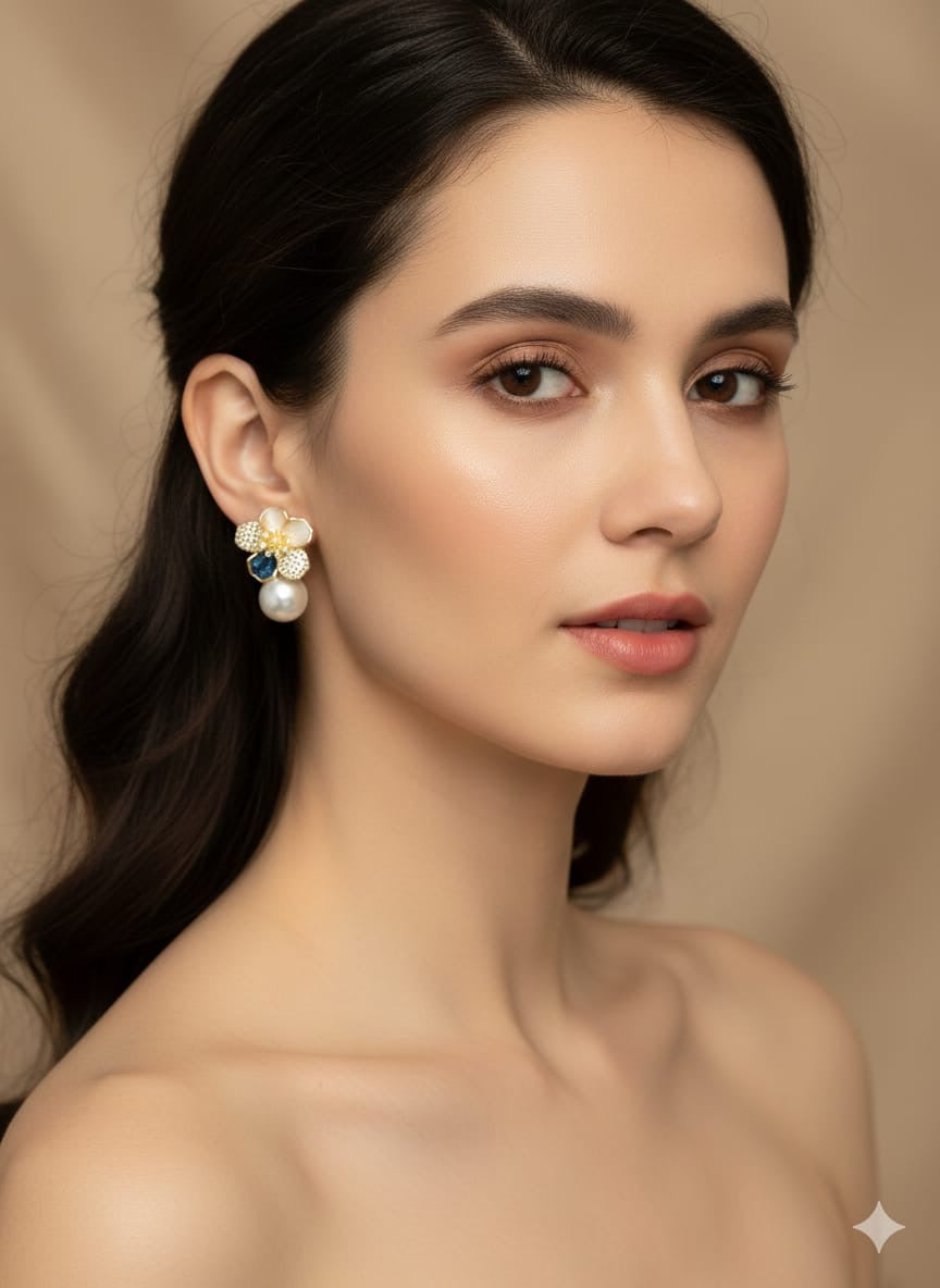 D’ORO Fleur Royale Earrings 👑🌸