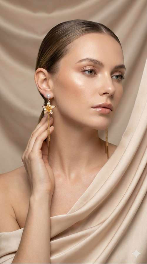 D’ORO Celestial Tide Earrings ⭐🐚