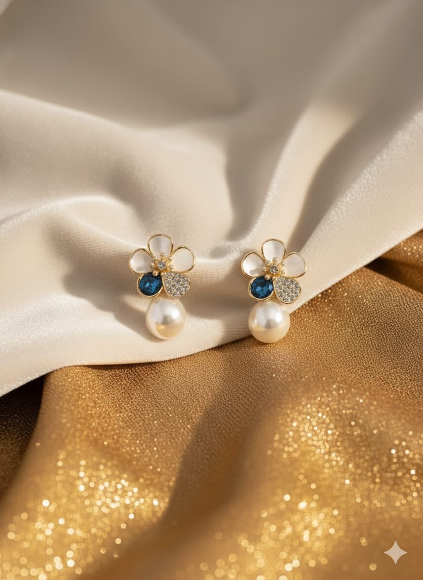 D’ORO Fleur Royale Earrings 👑🌸