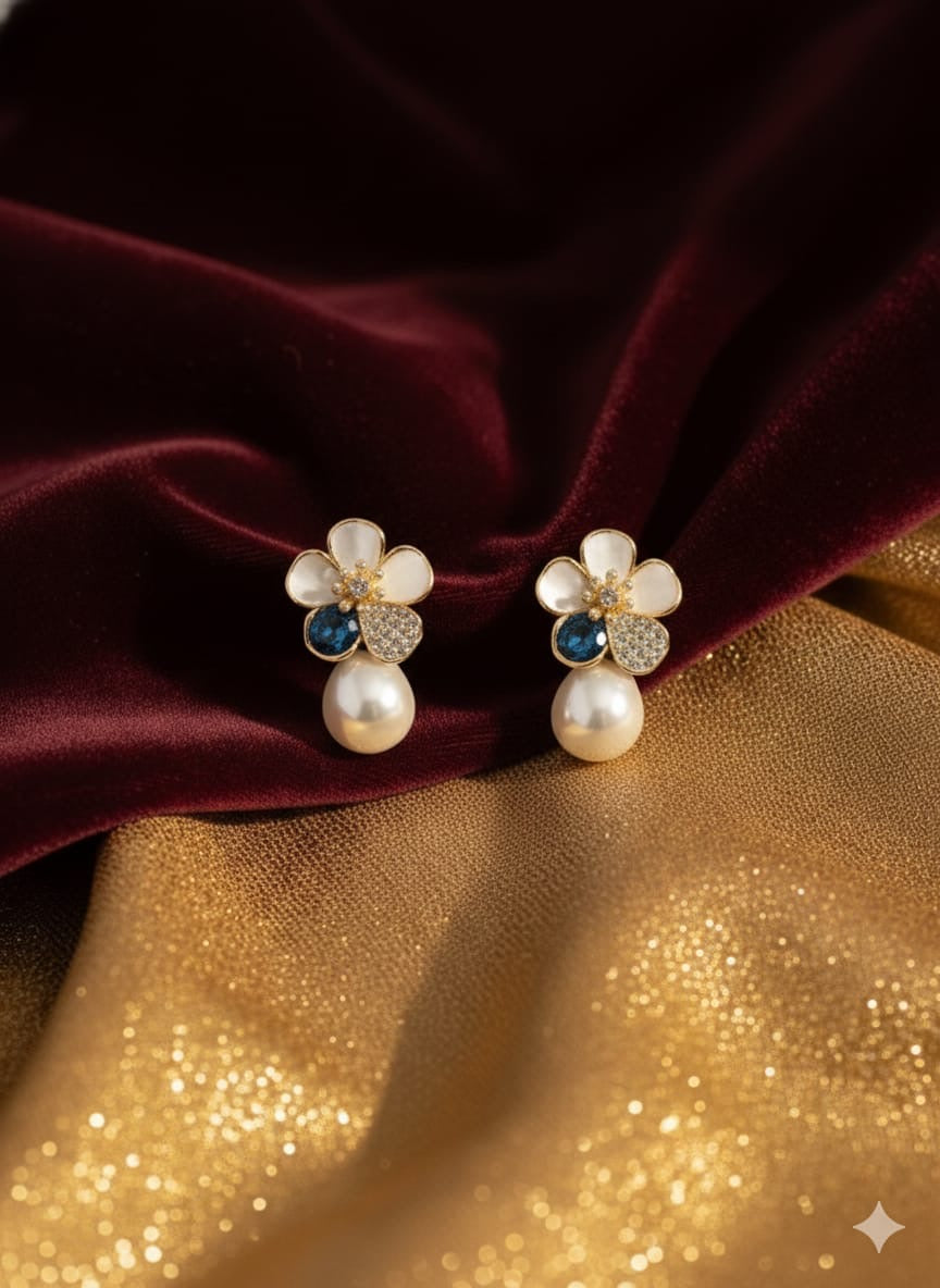 D’ORO Fleur Royale Earrings 👑🌸