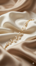 D’ORO — CASCATA | Triple Strand Pearl Cascade Bracelet
