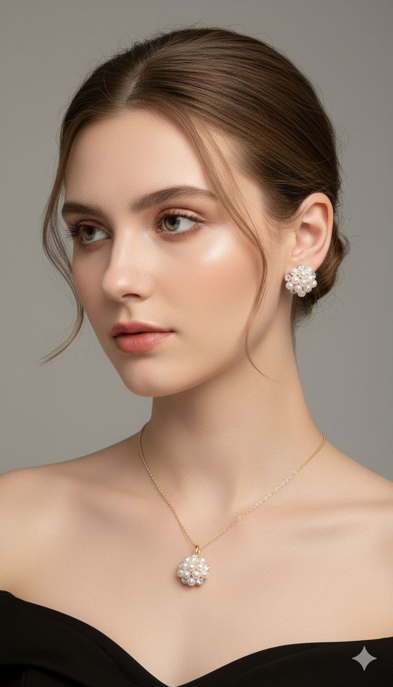 🌸 D’ORO – Garden of Pearls Set