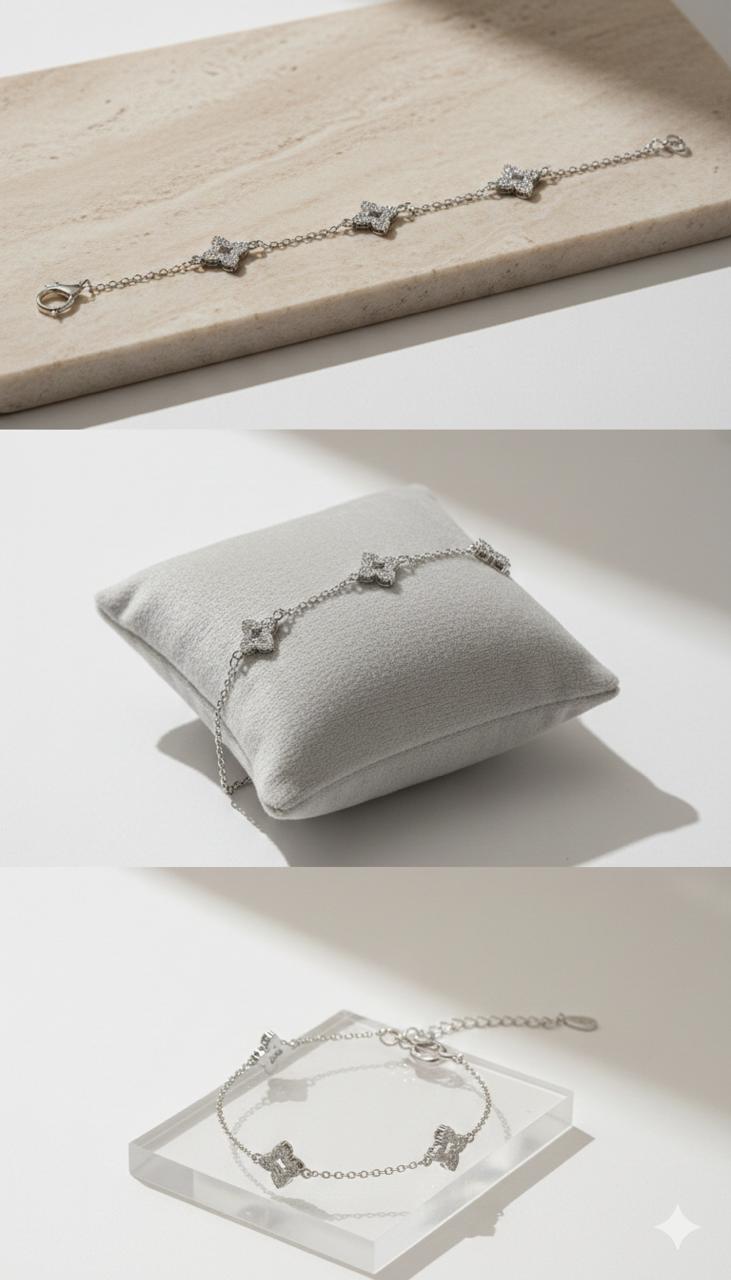 D’ORO — STELLA | Pavé Star Station Bracele